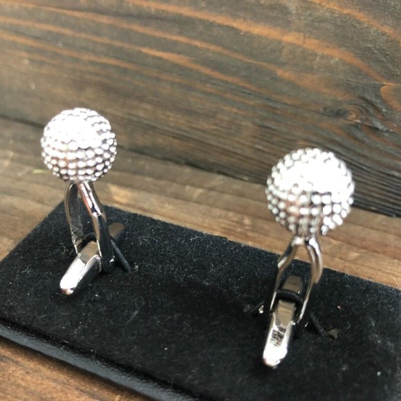 CUFFLINKS for formal shirt - GOLF BALL Athlete GOLFER Cuff Links Prom Groom - Picture 3 of 8